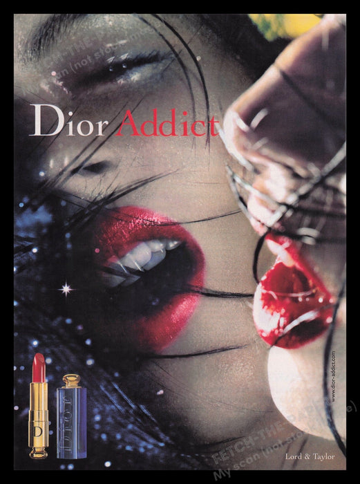 Christian Dior 2000s Print Advertisement Ad 2001 Cosmetics Addict Lip Reflection Fetch the Paper!