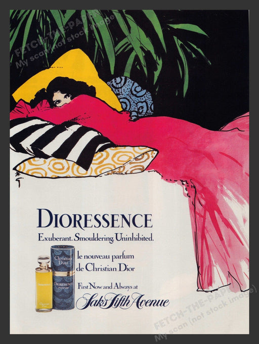Christian Dior Dioressence Parfum Perfume 1980s Print Advertisement 1980 Fetch the Paper!