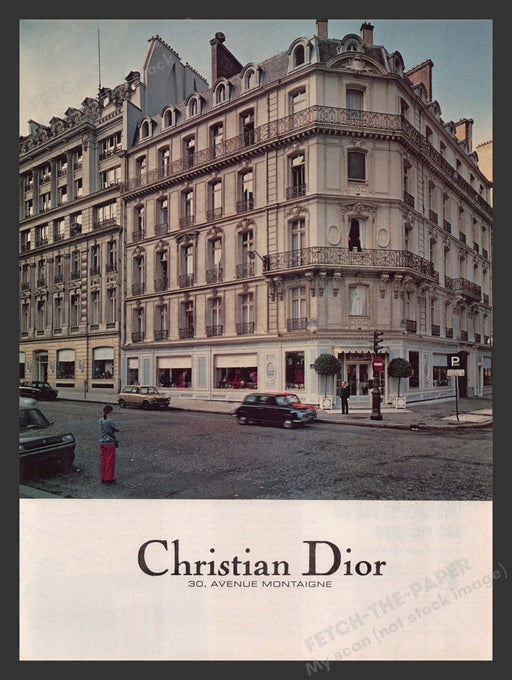 Christian Dior Paris Building 1980s Print Advertisement 1983 Fetch the Paper!