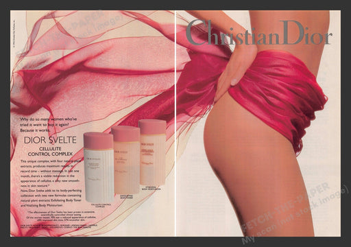 Christian Dior Svelte 1990s Print Advertisement (2 pages) 1995 Fragrance Ad Fetch the Paper!