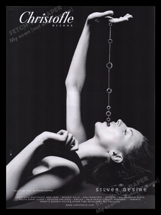 Christofle Bijoux Jewelry 2000s Print Advertisement Ad 2007 Swallowing Necklace Fetch the Paper!