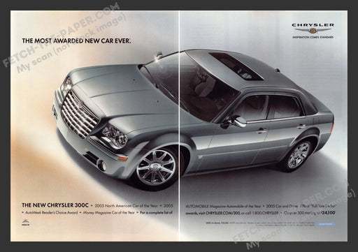 2005 Print Advertisement 2 Page Chrysler 300C Ad.