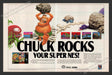 1992 Print Advertisement 2 Page Chuck Rock Video Game Ad.