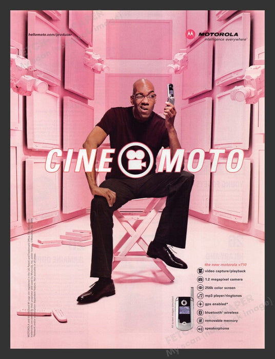 2004 Cine Moto Motorola v710 Phone Print Advertisement Ad