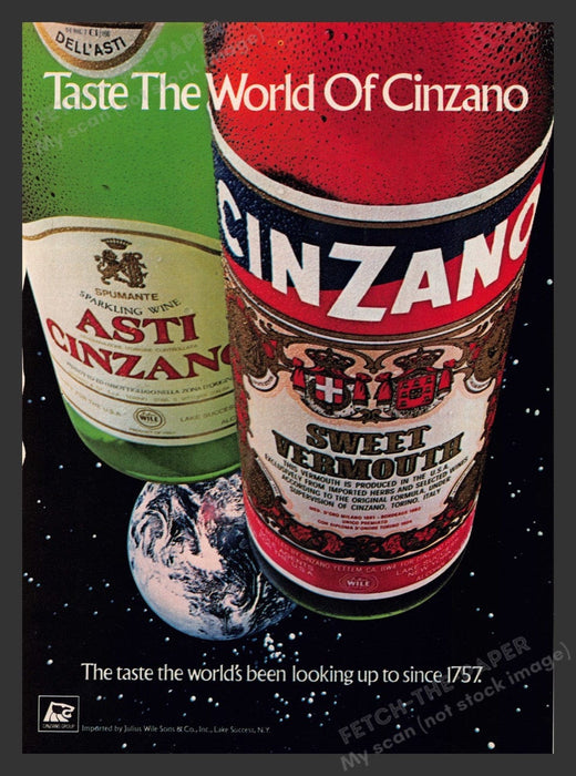 1983 Cinzano Alcohol World Since 1757 Print Advertisement Ad