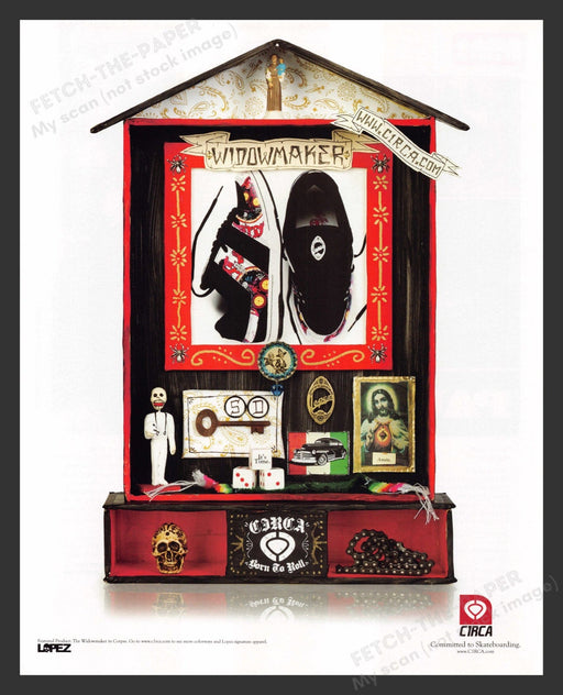 2007 Circa Skate Shoes "Widowmaker" in Corpse Print Advertisement.