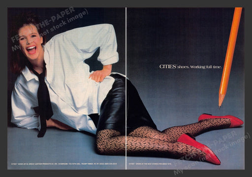1984 Cities Shoes by El Gerco Leather Hosiery Legs Print Advertisement (2 Pages)