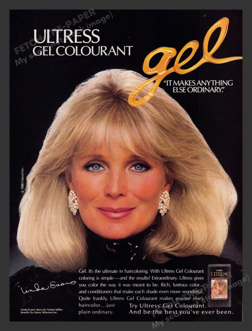 1988 Clairol Ultress Linda Evans Actress Print Advertisement Ad