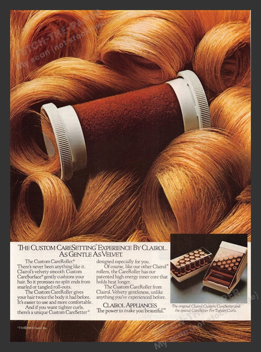 1983 Clairol Custom CareSetting Experience Rollers Print Advertisement Ad