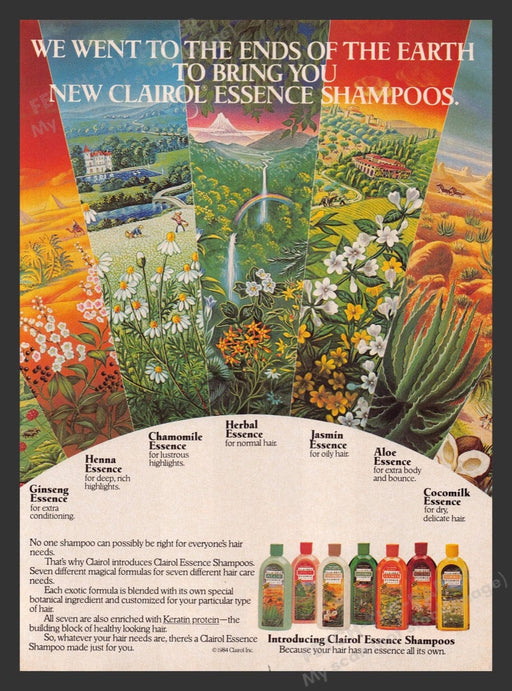 1984 Clairol Herbal Essence Shampoos Print Advertisement Ad