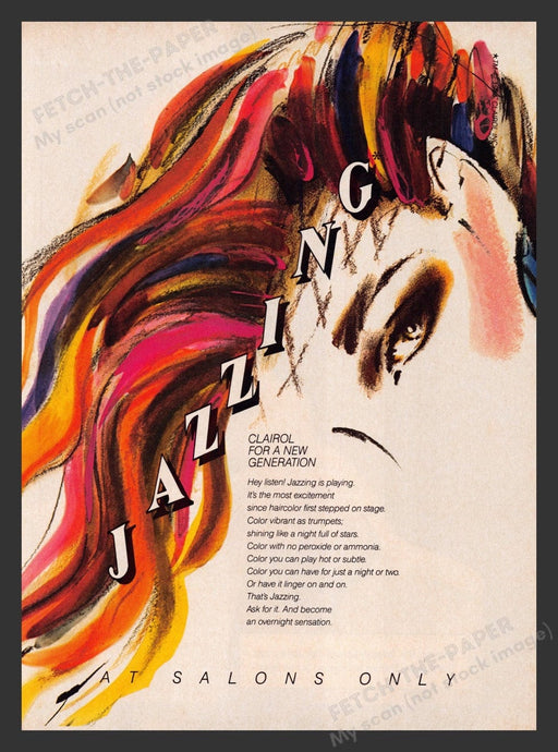 1984 Clairol Jazzing Vibrant Colors Print Advertisement Ad