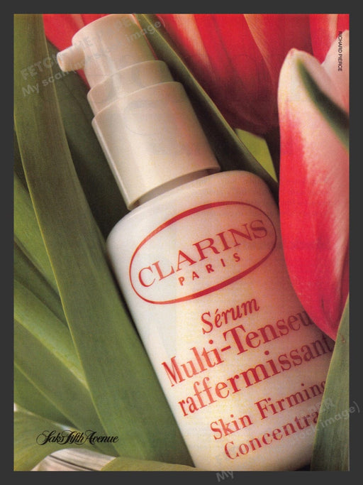 1988 Clarins Paris Skin Firming Serum Print Advertisement Ad