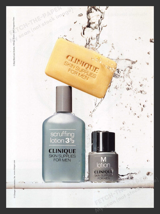 2001 Clinique Skin Supplies for Men Print Advertisement Ad