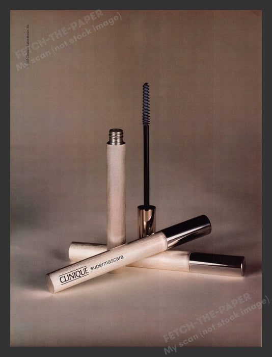1988 Clinique Super Mascara Make Up Print Advertisement Ad