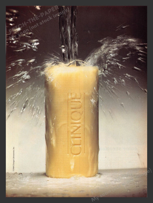 1988 Clinique Yellow Face Washing Bar Print Advertisement Ad