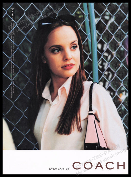 Coach Eyewear Mena Suvari 2000s Print Advertisement Ad 2000 Fetch the Paper!