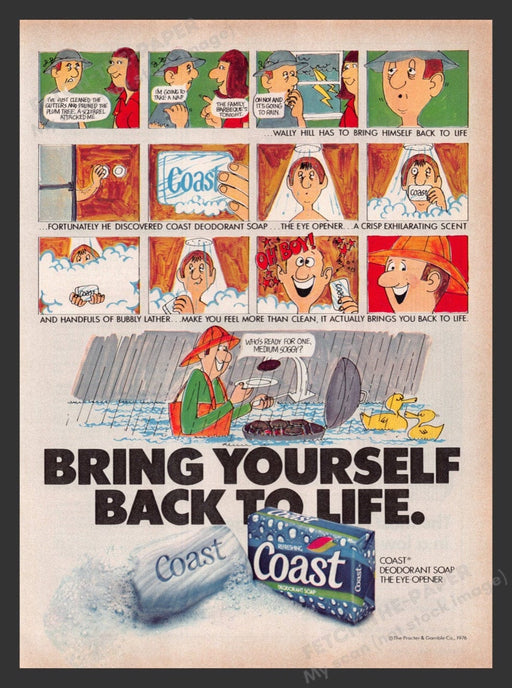 1979 Coast Deodorant Soap BBQ Rain Ducks Print Advertisement Ad