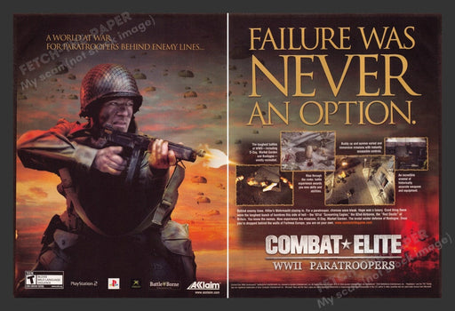 2004 Combat Elite: WWII Paratroopers Video Game Print Advertisement (2 Pages)