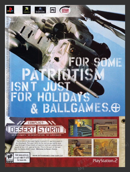 2002 Conflict Desert Storm Video Game Print Advertisement