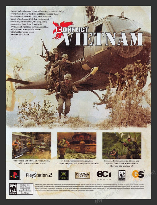 2004 Conflict Vietnam Video Game Print Advertisement