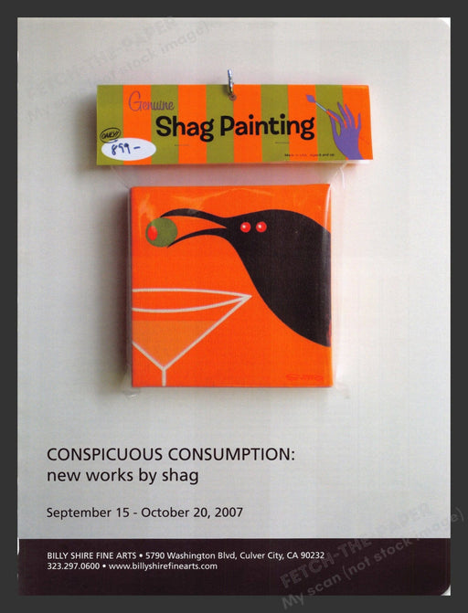 2007 Conspicuous Consumption Shag Painting BSFA Art Gallery Print Advertisement.
