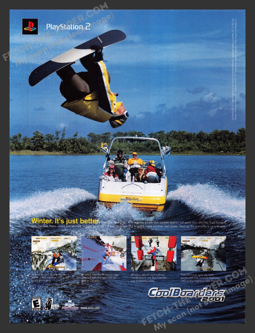 2001 Cool Boarders 2001 Video Game Print Advertisement.