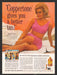 1964 Coppertone Suntan Lotion Martha Hyer Print Advertisement Ad