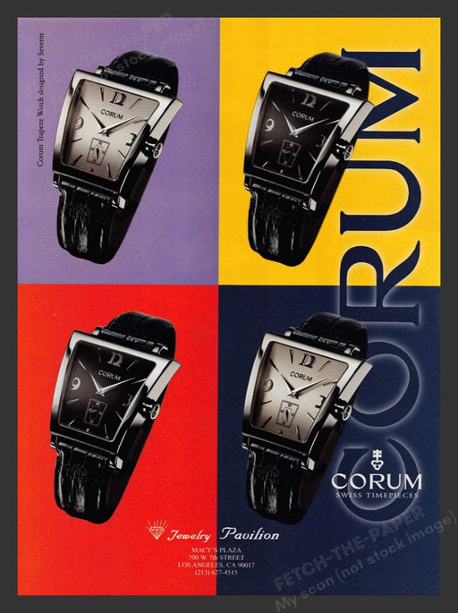2000 Corum Swiss Timepieces Trapeze Print Advertisement Ad