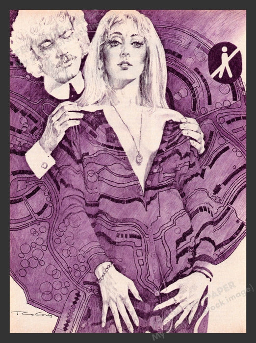 1983 Couple Purple No Person Sign Different Magazine Illustration