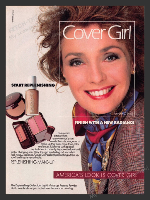 1989 Cover Girl Cosmetics Jennifer O'Neill Print Advertisement Ad