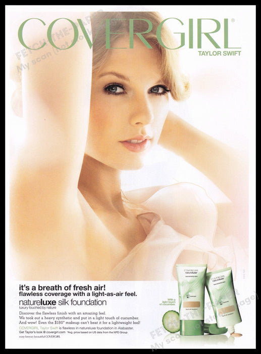 Cover Girl Taylor Swift 2000s Print Advertisement Ad 2011 Cosmetics Fetch the Paper!