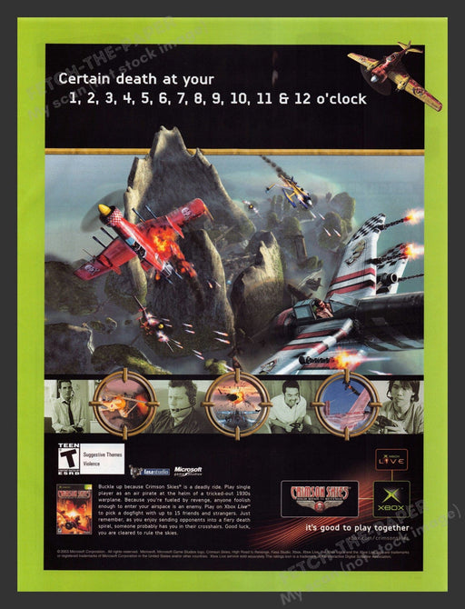 2003 Crimson Skies: High Road to Revenge Video Game Print Advertisement