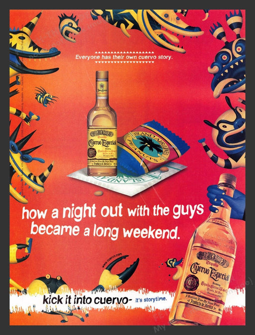 1998 Cuervo Especial Tequila Illustration Print Advertisement Ad