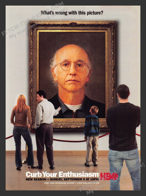 2007 Print Advertisement Curb Your Enthusiasm HBO T.V. Show Ad.