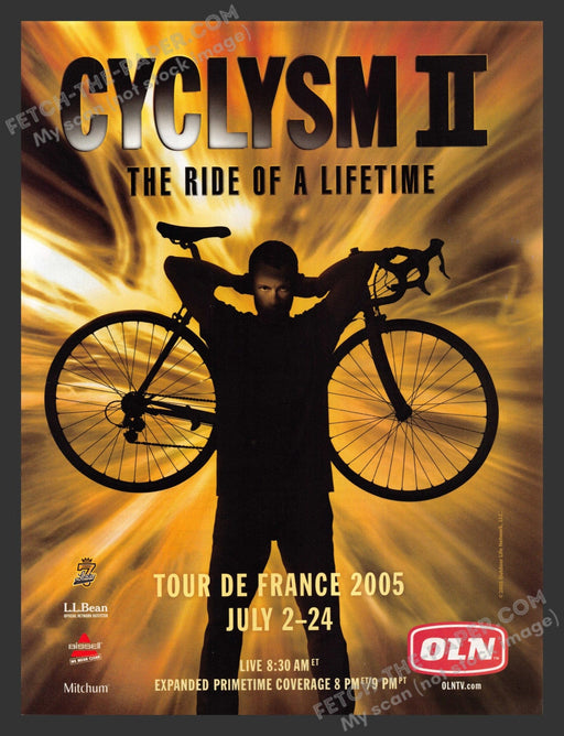 2005 Print Advertisement Cyclysm II Tour De France Lance Armstrong Athlete Ad.