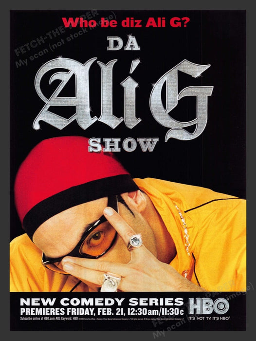 2003 Da Ali G Show T.V. HBO Comedy Print Advertisement Ad