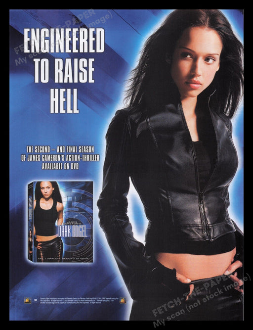 Dark Angel T.V. Show 2000s Print Advertisement Ad 2003 Jessica Alba Fetch the Paper!
