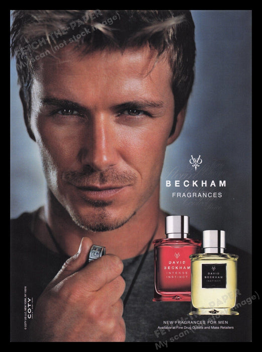 David Beckham Instinct Fragrance 2000s Print Advertisement Ad 2007 Soccer Player Fetch the Paper!