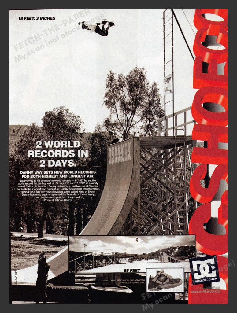DC Shoes Danny Way Skateboarder 2000s Print Advertisement Ad 2002