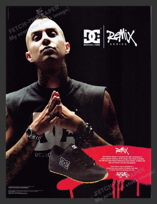 2004 DC Shoes Remix Series Travis Barker of Blink-182 Print Advertisement Ad