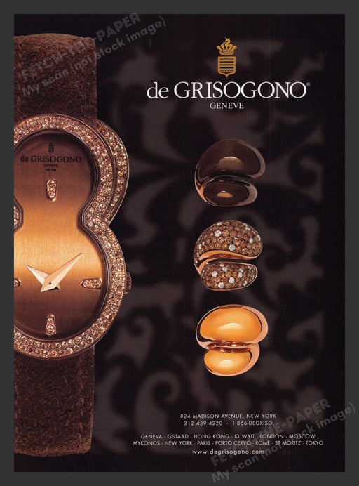 2007 de Grisogono Swiss Luxury Jeweler Print Advertisement Ad