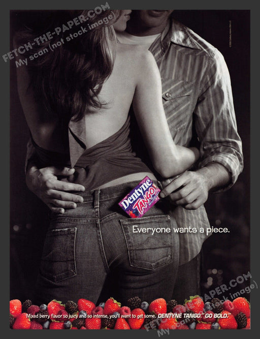 2005 Print Advertisement Dentyne Tango Chewing Gum Sexy Girl Jeans Ad.