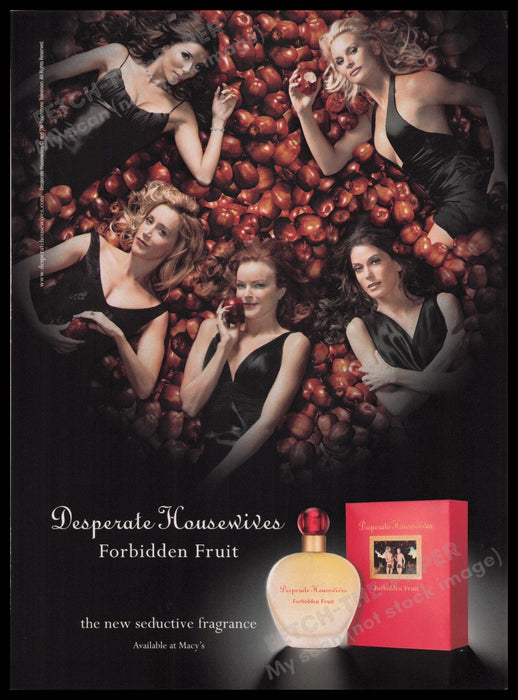 Desperate Housewives Forbidden Fruit 2000s Print Advertisement Ad 2006 Perfume Fetch the Paper!