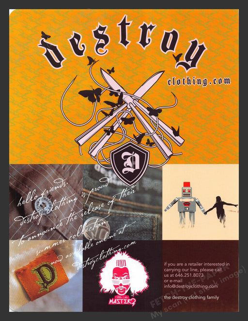 2005 Destroy Clothing "Who's the Master?" Print Advertisement.