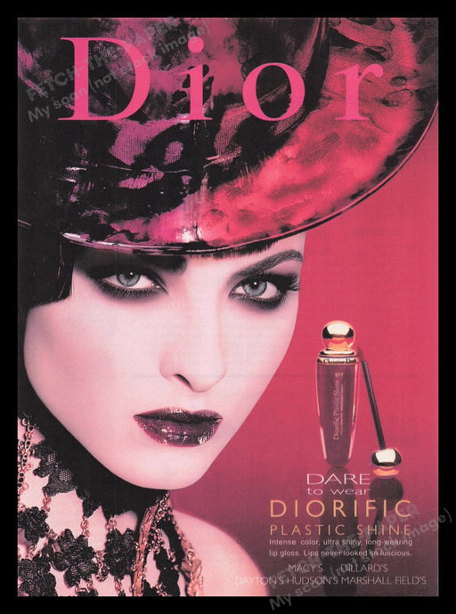 Dior 1990s Print Advertisement Ad 1999 Cosmetics Diorific Dare to Wear Fetch the Paper!