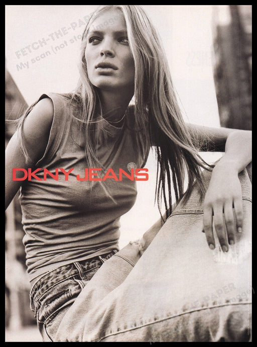 DKNY 1990s Print Advertisement Ad 1999 Fetch the Paper!