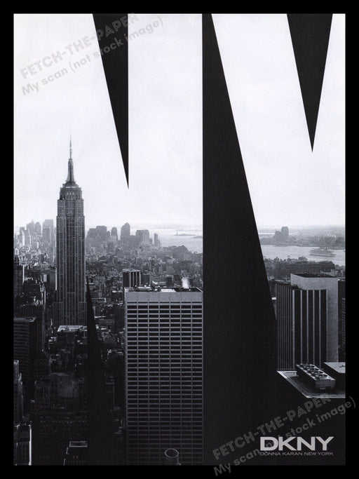 DKNY 2000's Print Advertisement Ad 2007 Empire State Building Donna Karan Fetch the Paper!