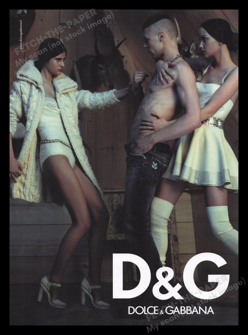 Dolce & Gabbana 2000s Print Advertisement Ad 2006 Legs Models Fashion Fetch the Paper!
