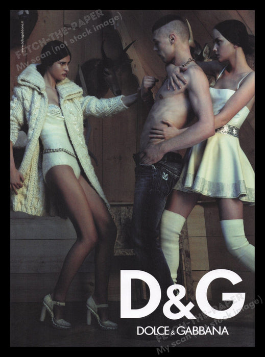 Dolce & Gabbana 2000s Print Advertisement Ad 2006 Legs Models Fashion Fetch the Paper!