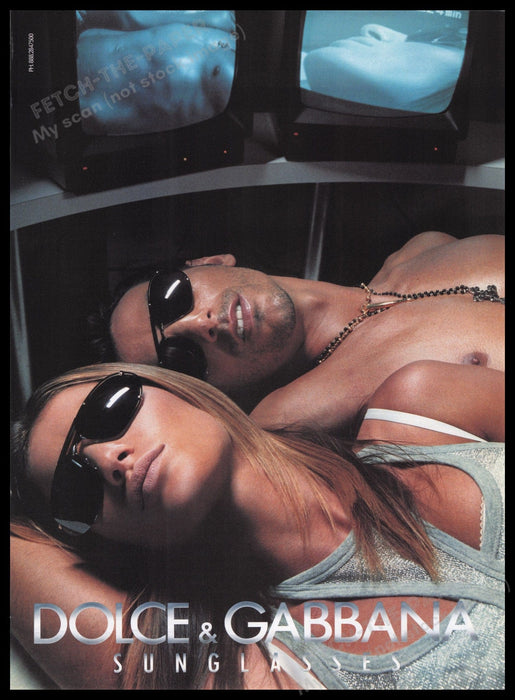 Dolce & Gabbana Sunglasses 2000s Print Advertisement Ad 2003 Fetch the Paper!